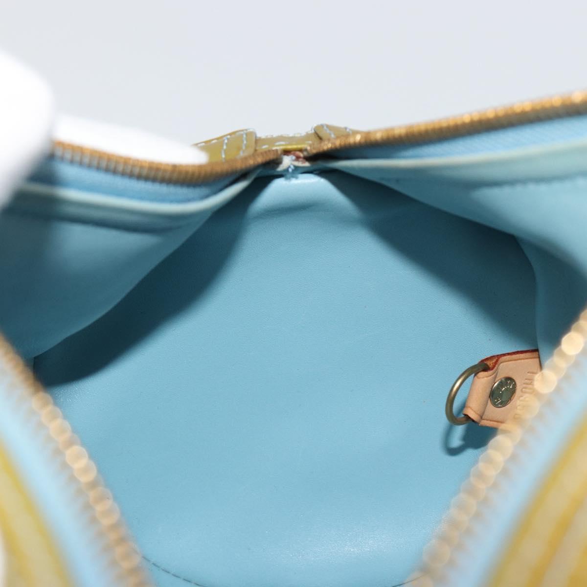 LOUIS VUITTON Monogram Vernis Bedford Hand Bag Baby Blue M91007 LV Auth 190801
