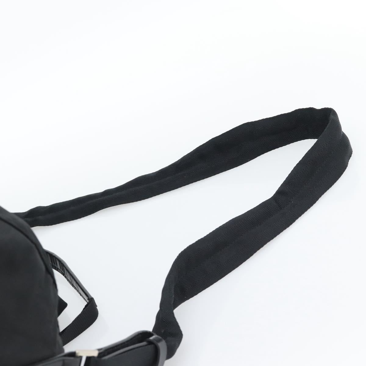 PRADA Boston Bag Nylon 2way Black Silver Auth 190804A