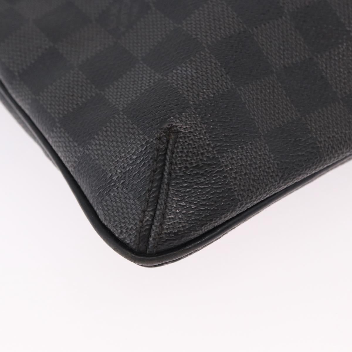 LOUIS VUITTON Damier Graphite Tomas Shoulder Bag N58028 LV Auth 190807