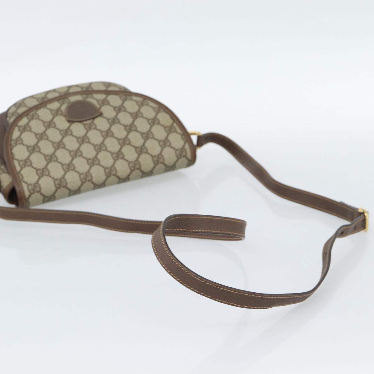 GUCCI GG Supreme Shoulder Bag PVC Beige Gold 001 58 6861 Auth 190808