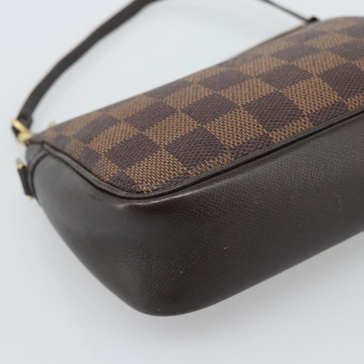LOUIS VUITTON Damier Ebene Trousse Make Up Pouch N51982 LV Auth 190814
