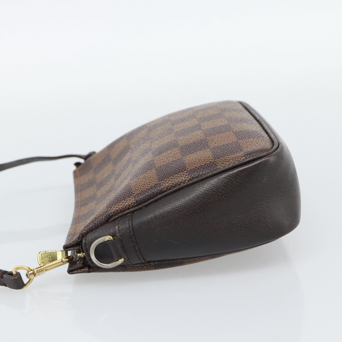 LOUIS VUITTON Damier Ebene Trousse Make Up Pouch N51982 LV Auth 190814