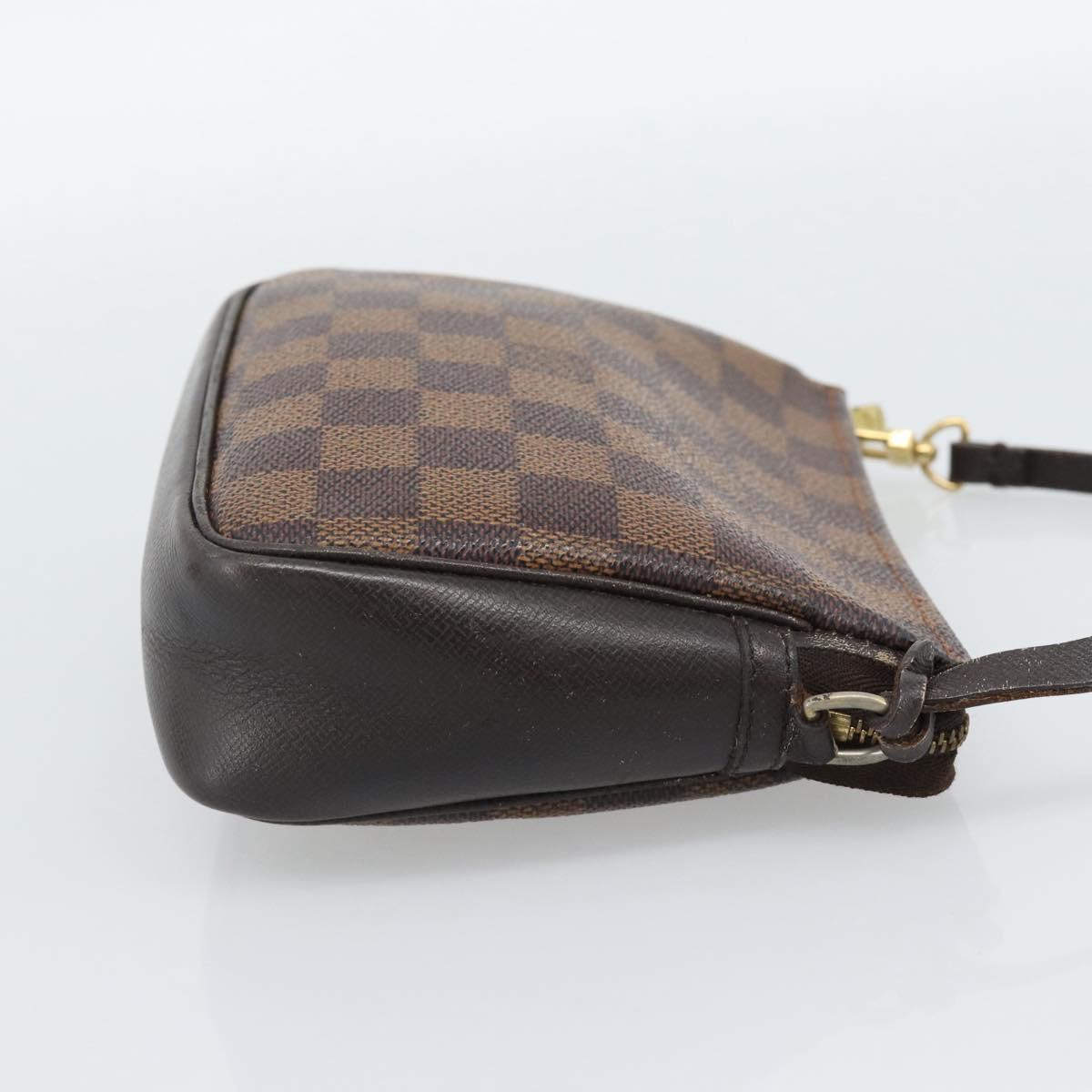 LOUIS VUITTON Damier Ebene Trousse Make Up Pouch N51982 LV Auth 190814