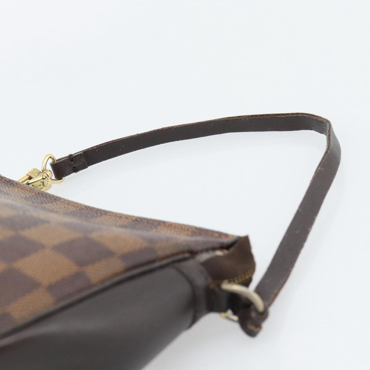 LOUIS VUITTON Damier Ebene Trousse Make Up Pouch N51982 LV Auth 190814
