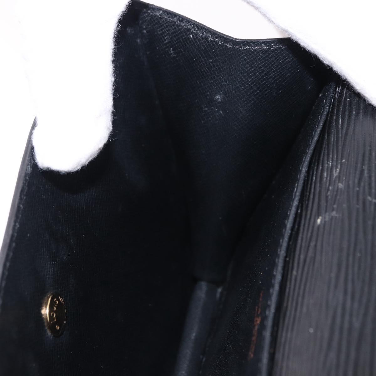 LOUIS VUITTON Epi Montaigne 23 Clutch Bag Black M52662 LV Auth 190815