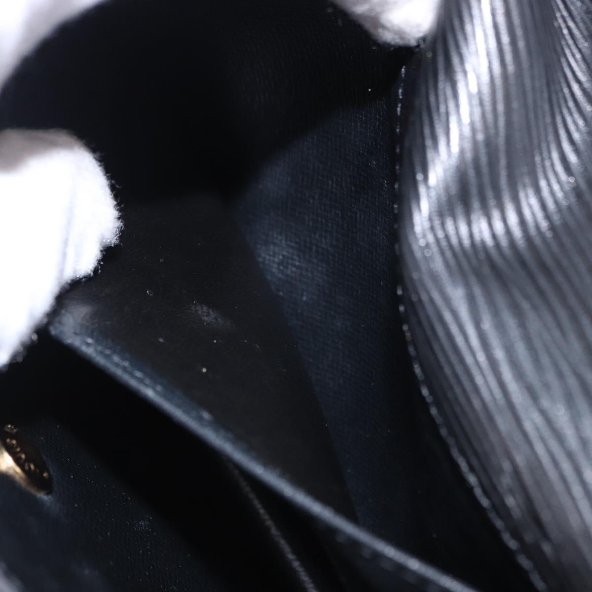 LOUIS VUITTON Epi Montaigne 23 Clutch Bag Black M52662 LV Auth 190815