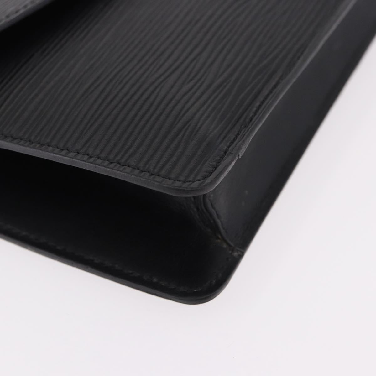 LOUIS VUITTON Epi Montaigne 23 Clutch Bag Black M52662 LV Auth 190815
