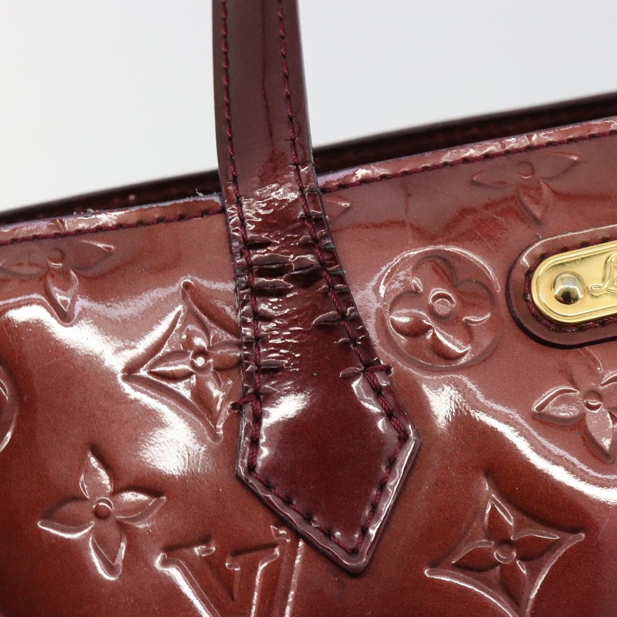 LOUIS VUITTON Monogram Vernis Wilshire MM Hand Bag Amarante M91645 Auth 190828