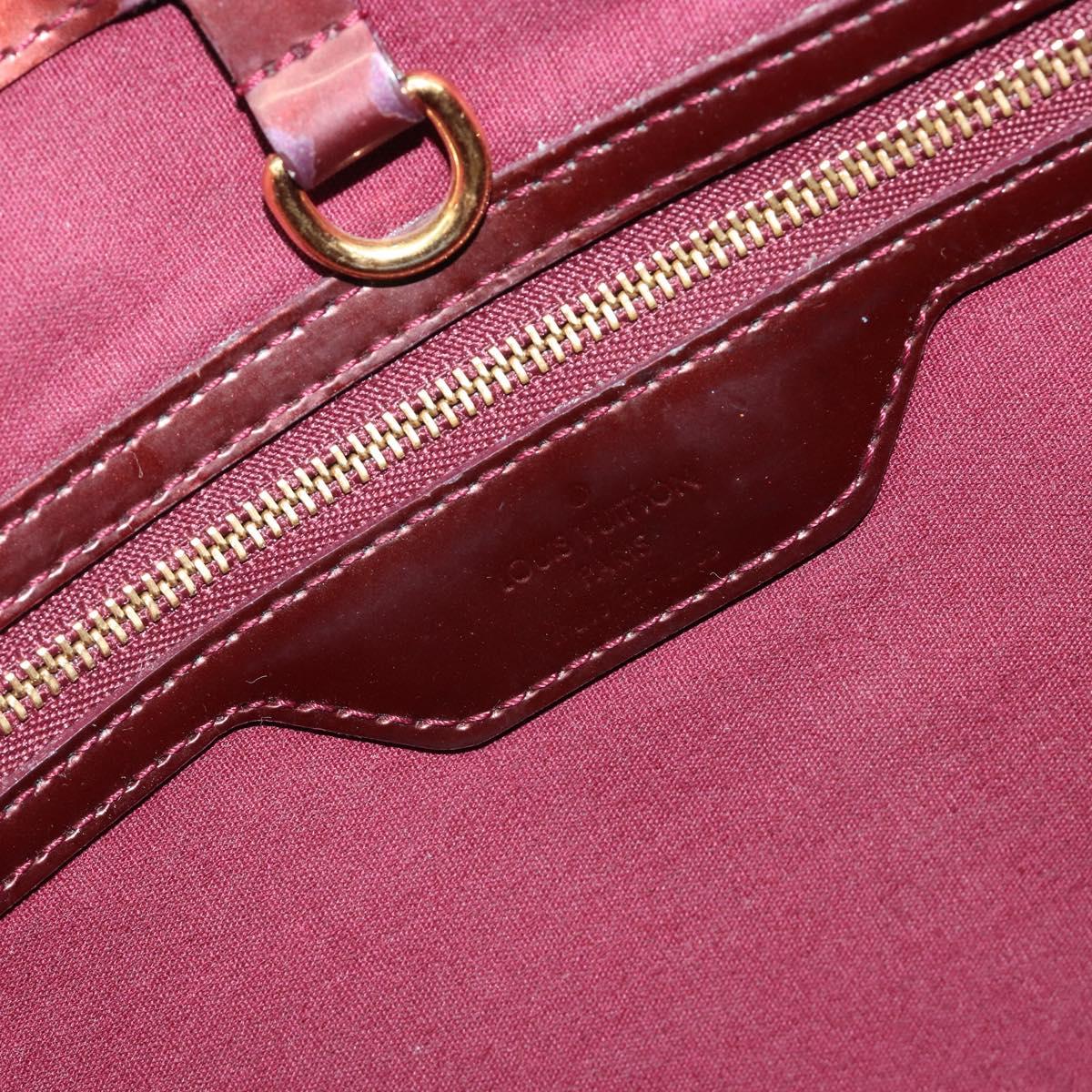 LOUIS VUITTON Monogram Vernis Wilshire MM Hand Bag Amarante M91645 Auth 190828