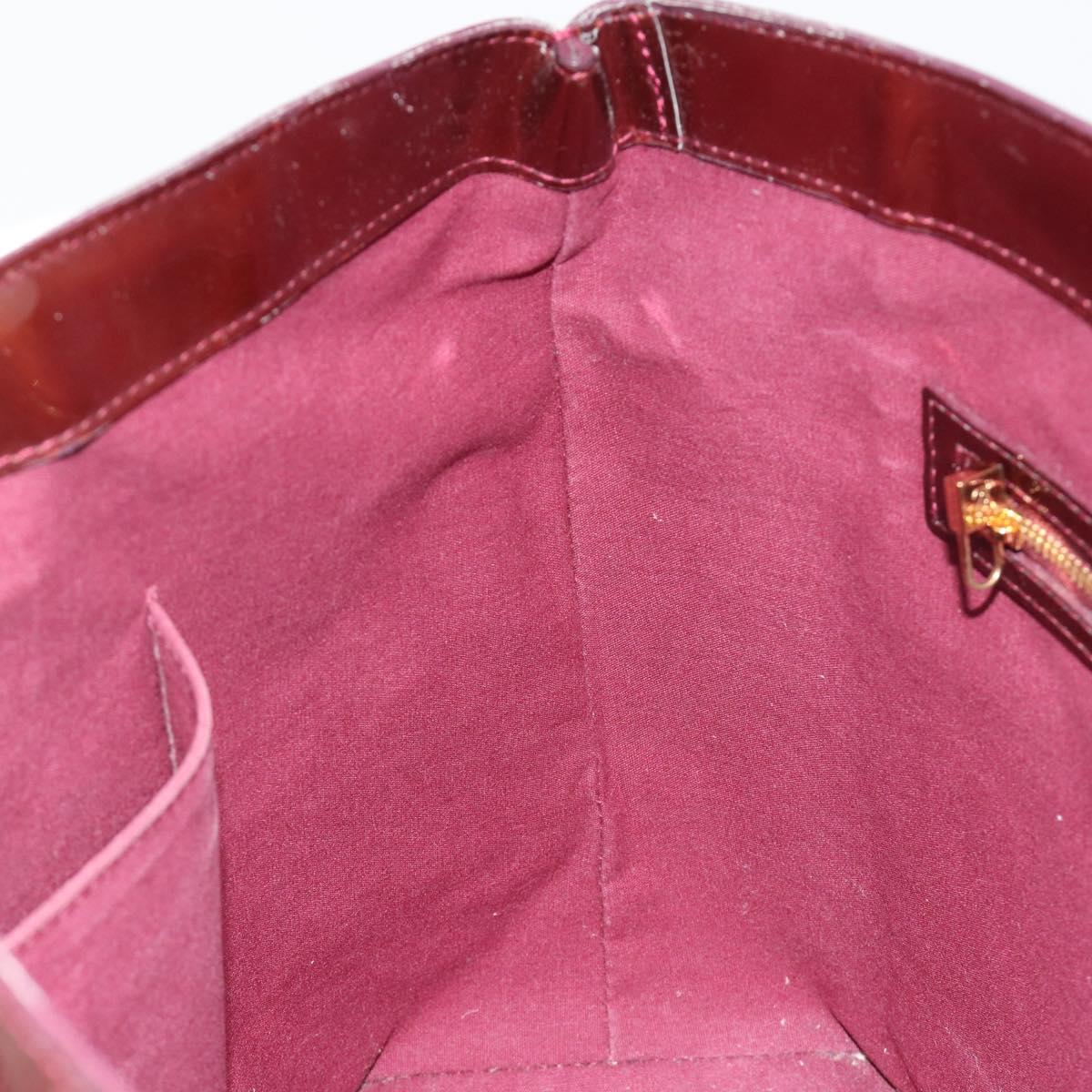 LOUIS VUITTON Monogram Vernis Wilshire MM Hand Bag Amarante M91645 Auth 190828