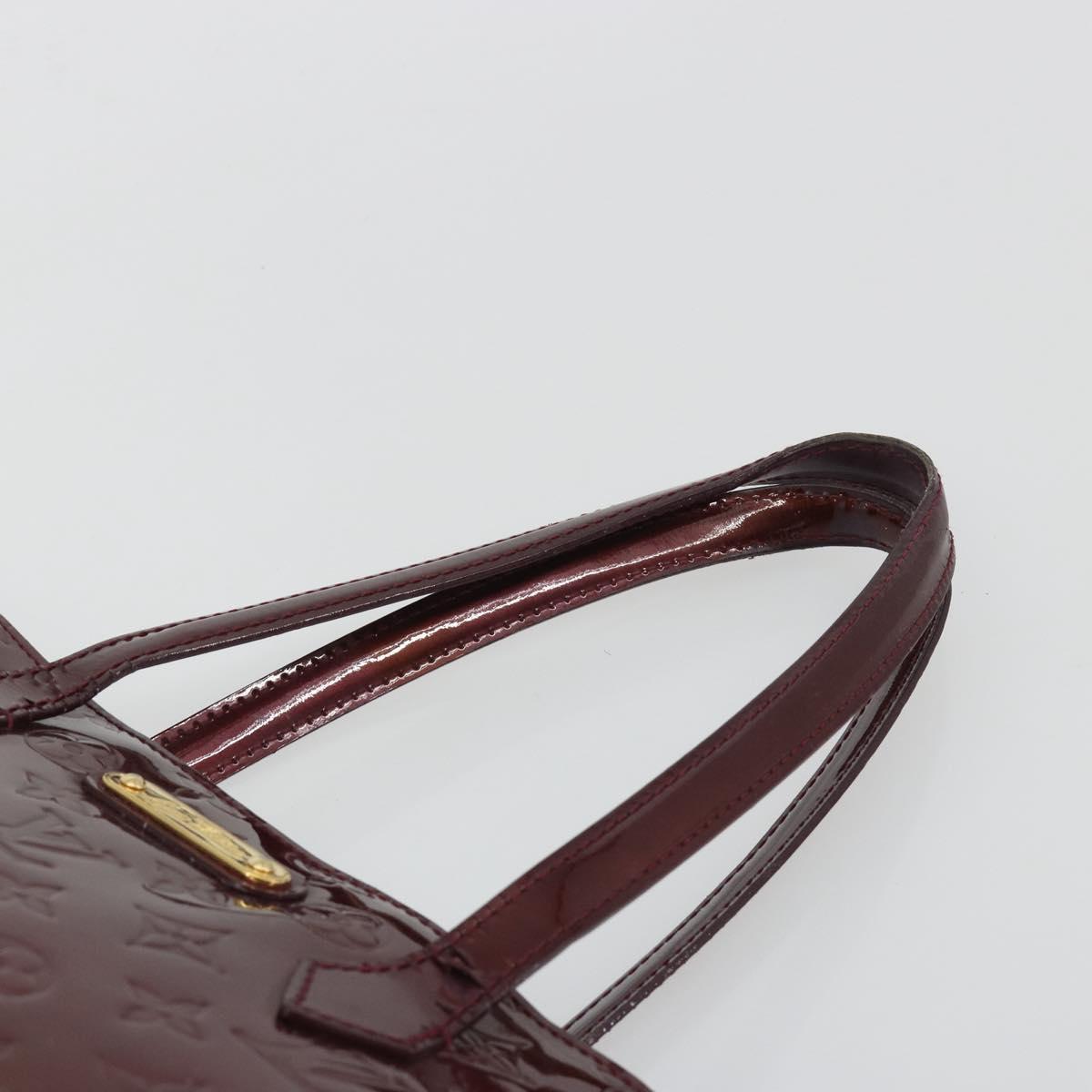 LOUIS VUITTON Monogram Vernis Wilshire MM Hand Bag Amarante M91645 Auth 190828