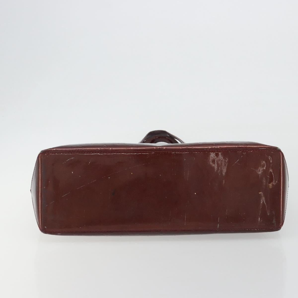 LOUIS VUITTON Monogram Vernis Wilshire MM Hand Bag Amarante M91645 Auth 190828