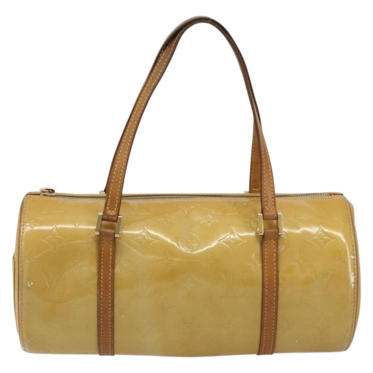 LOUIS VUITTON Monogram Vernis Bedford Hand Bag Beige M91006 LV Auth 190831