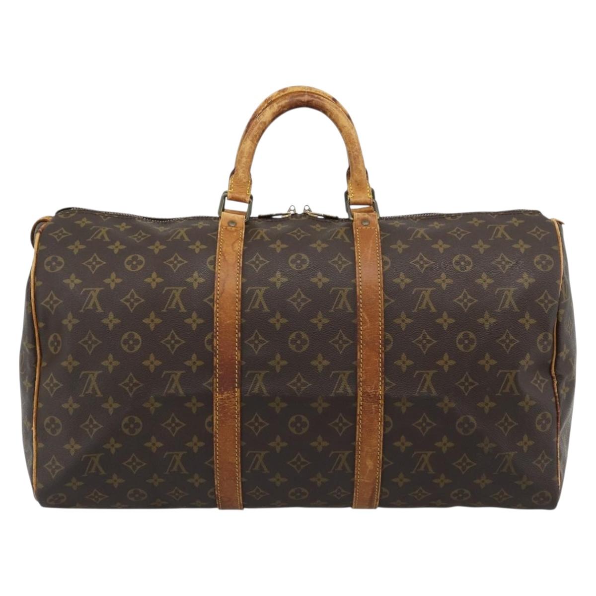 LOUIS VUITTON Monogram Keepall 50 Boston Bag M41426 LV Auth 190842