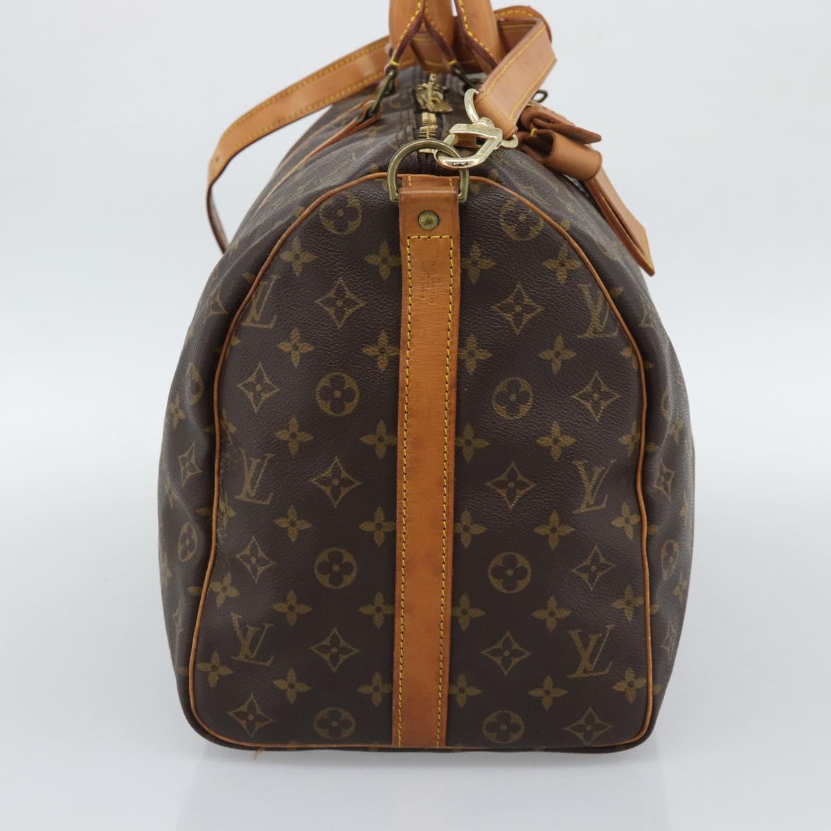 LOUIS VUITTON Monogram Keepall Bandouliere 50 Boston Bag M41416 LV Auth 190843V