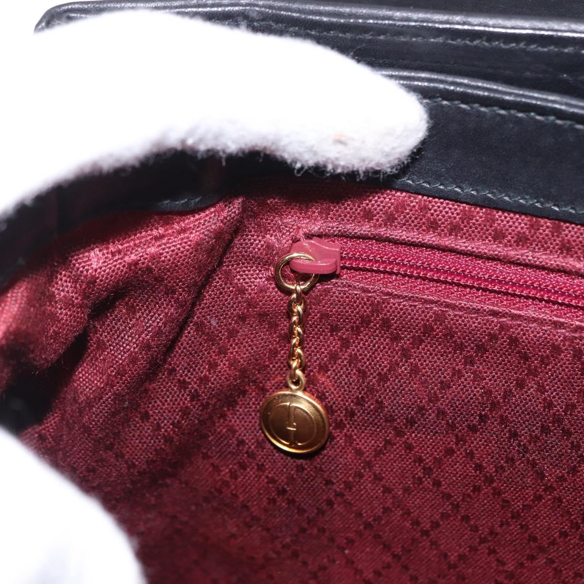 GUCCI Shoulder Bag Leather Black Gold 001 58 1563 Auth 190847