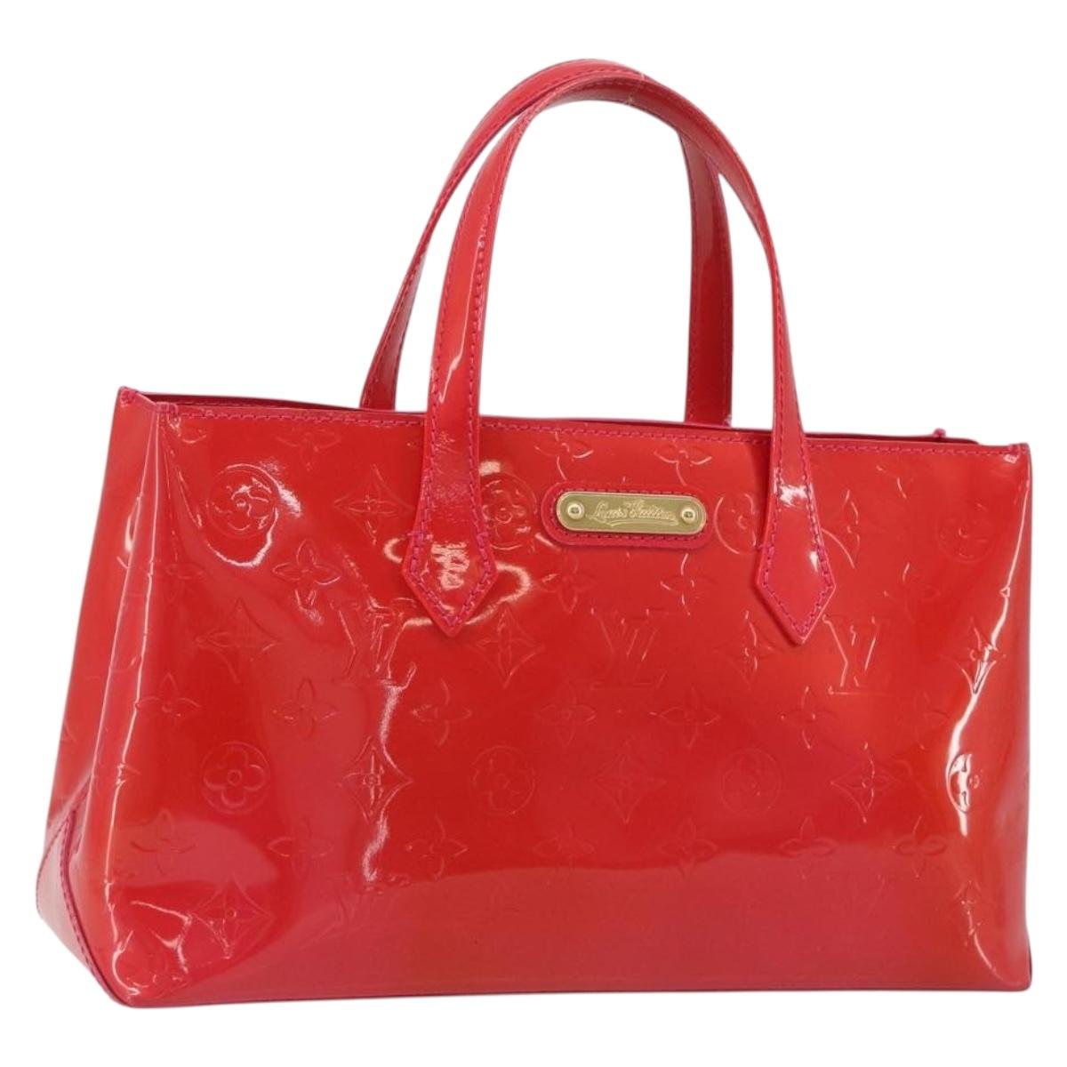 LOUIS VUITTON Monogram Vernis Wilshire PM Bag Rose Pop M93643 LV Auth 190861A