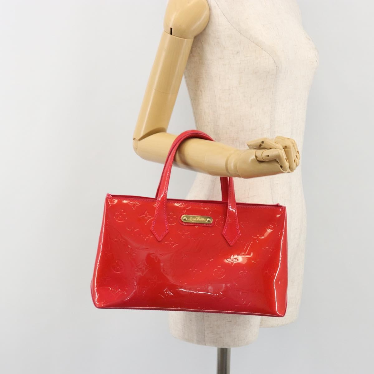 LOUIS VUITTON Monogram Vernis Wilshire PM Bag Rose Pop M93643 LV Auth 190861A