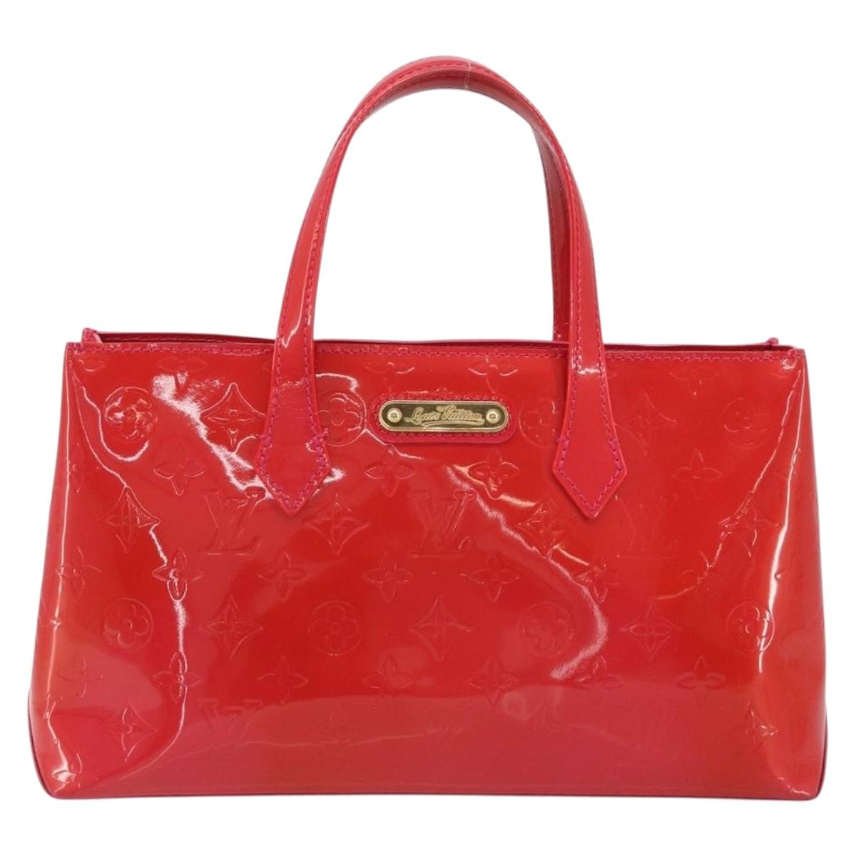 LOUIS VUITTON Monogram Vernis Wilshire PM Bag Rose Pop M93643 LV Auth 190861A