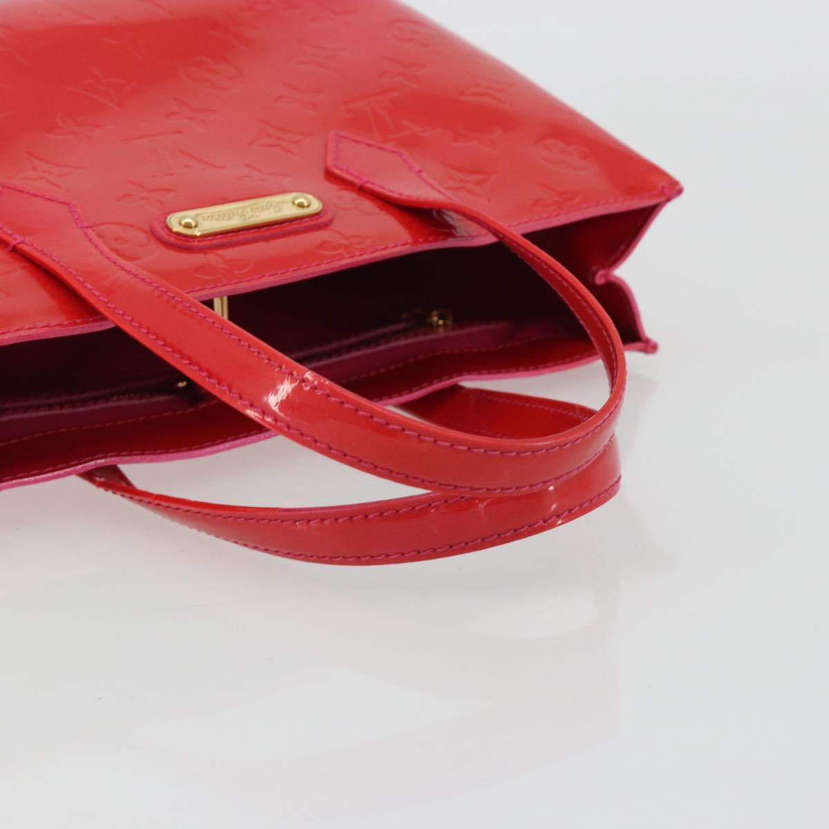 LOUIS VUITTON Monogram Vernis Wilshire PM Bag Rose Pop M93643 LV Auth 190861A