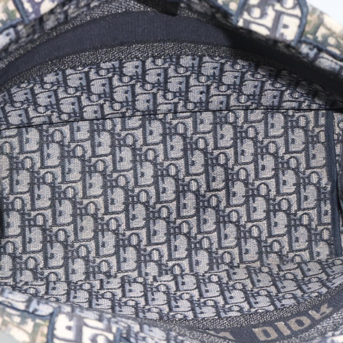 Christian Dior Trotter Canvas Oblique Book Hand Bag 2way Navy Auth 190866A