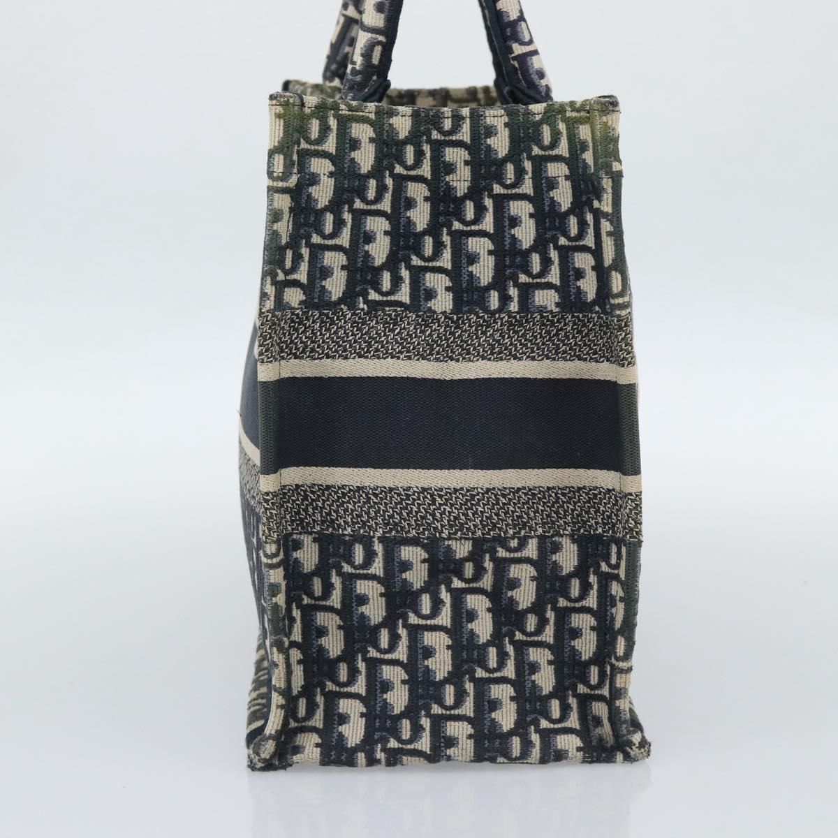 Christian Dior Trotter Canvas Oblique Book Hand Bag 2way Navy Auth 190866A