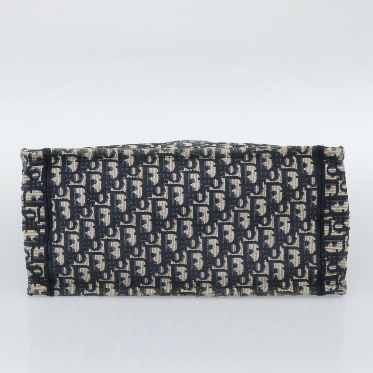 Christian Dior Trotter Canvas Oblique Book Hand Bag 2way Navy Auth 190866A