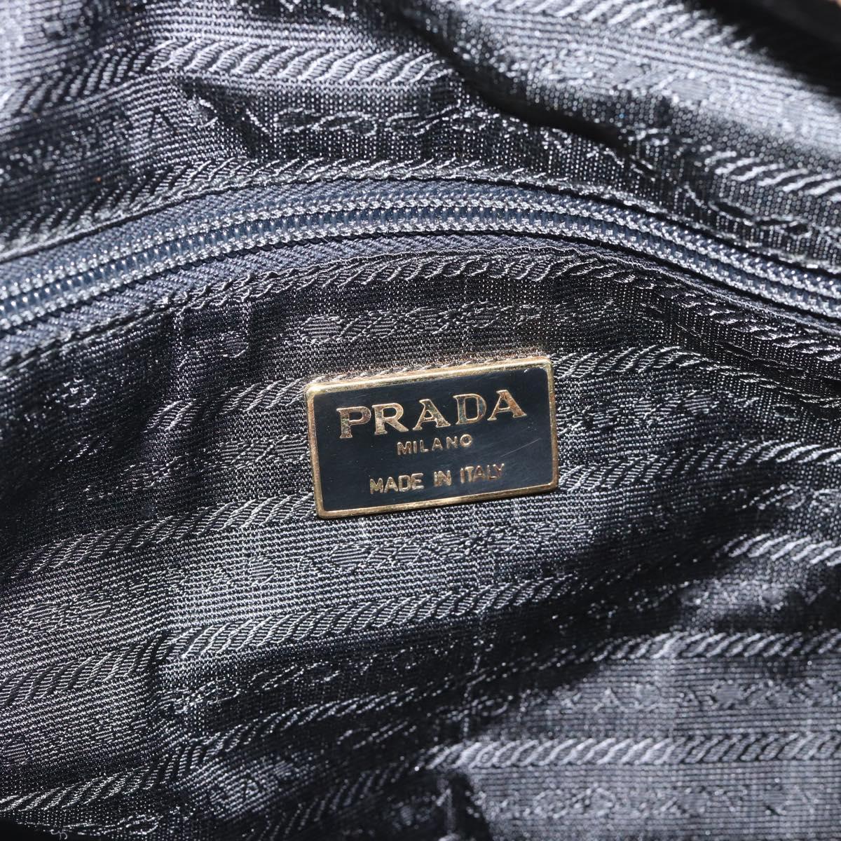 PRADA Chain Shoulder Bag Nylon Yellow Gold Auth 190869A