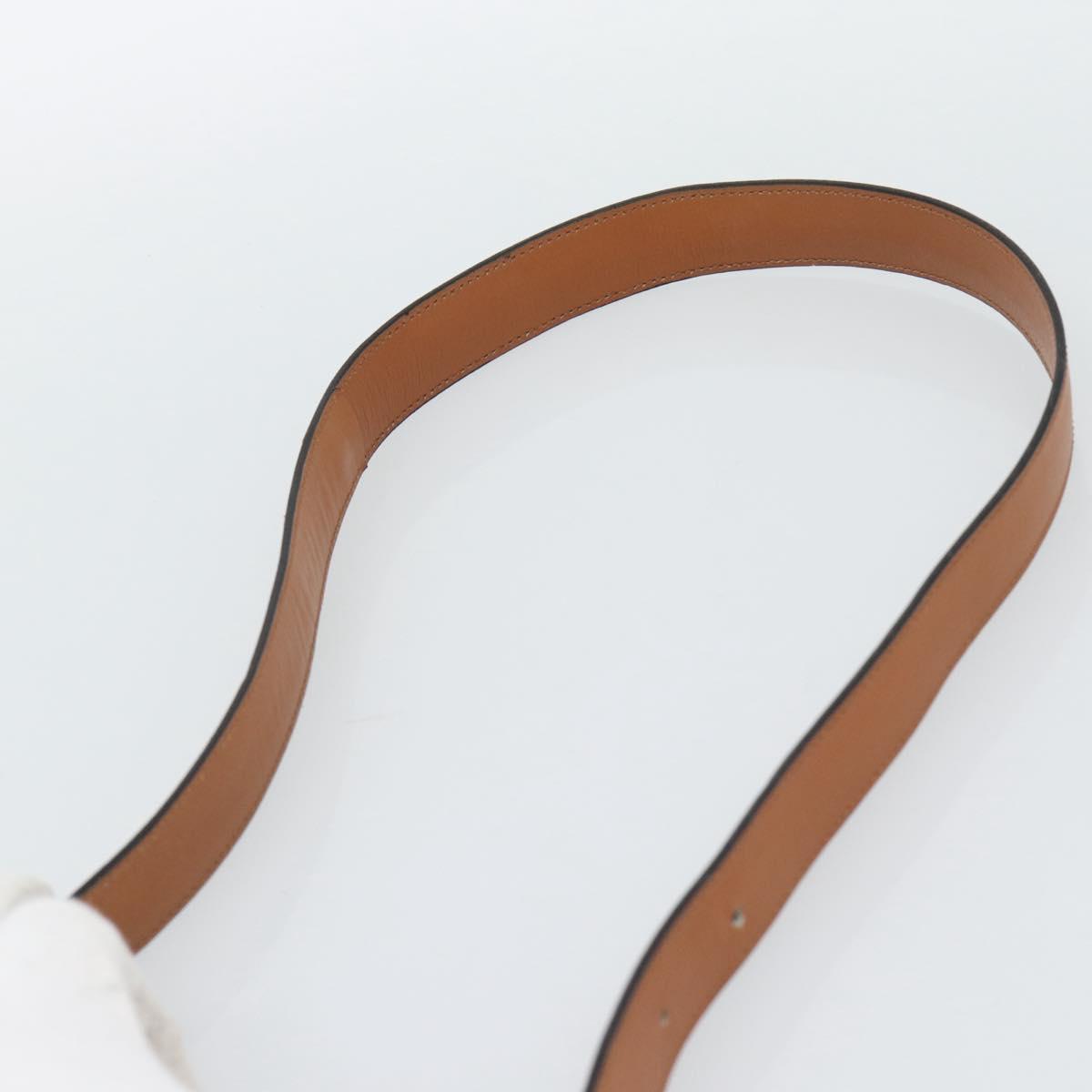 CELINE Hand Bag Leather 2way Brown Gold Auth 190881