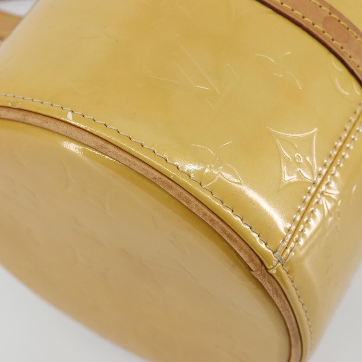 LOUIS VUITTON Monogram Vernis Bedford Hand Bag Beige M91006 LV Auth 190884