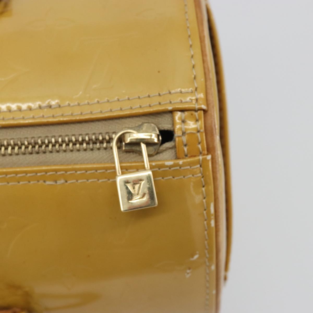 LOUIS VUITTON Monogram Vernis Bedford Hand Bag Beige M91006 LV Auth 190884
