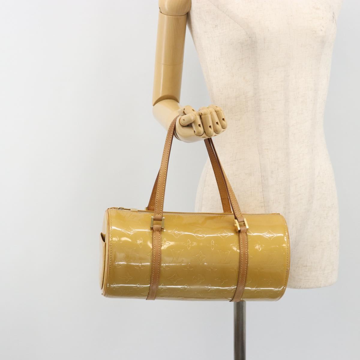 LOUIS VUITTON Monogram Vernis Bedford Hand Bag Beige M91006 LV Auth 190884