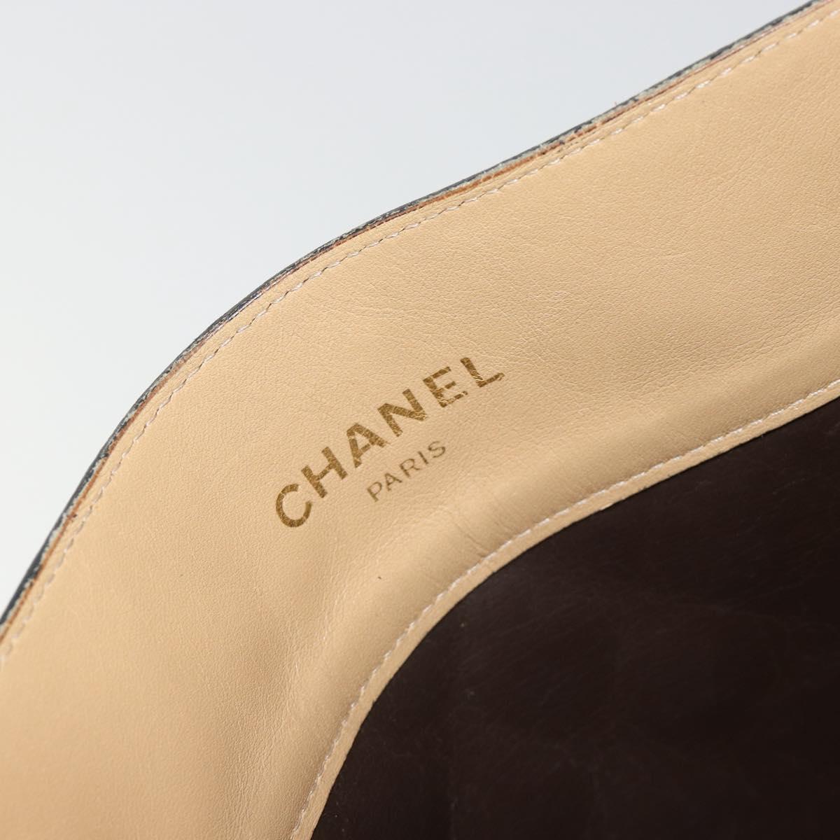 CHANEL Matelasse Chain Shoulder Bag Lamb Skin Beige Gold CC Auth 190888