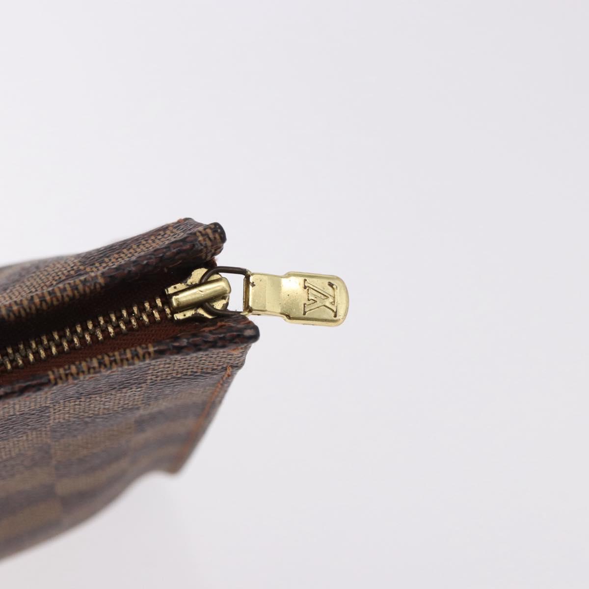 LOUIS VUITTON Damier Ebene Poche Toilette 26 Pouch N47543 LV Auth 190914