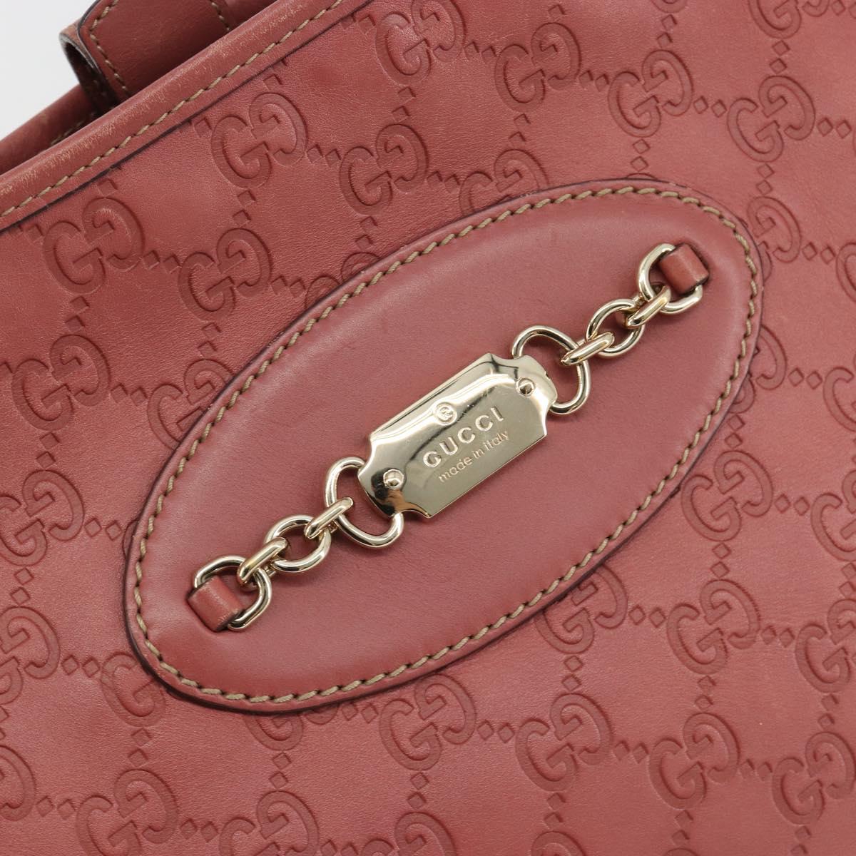 GUCCI GG Canvas Guccissima Horsebit Bag Leather Pink Gold 145781 Auth 190915