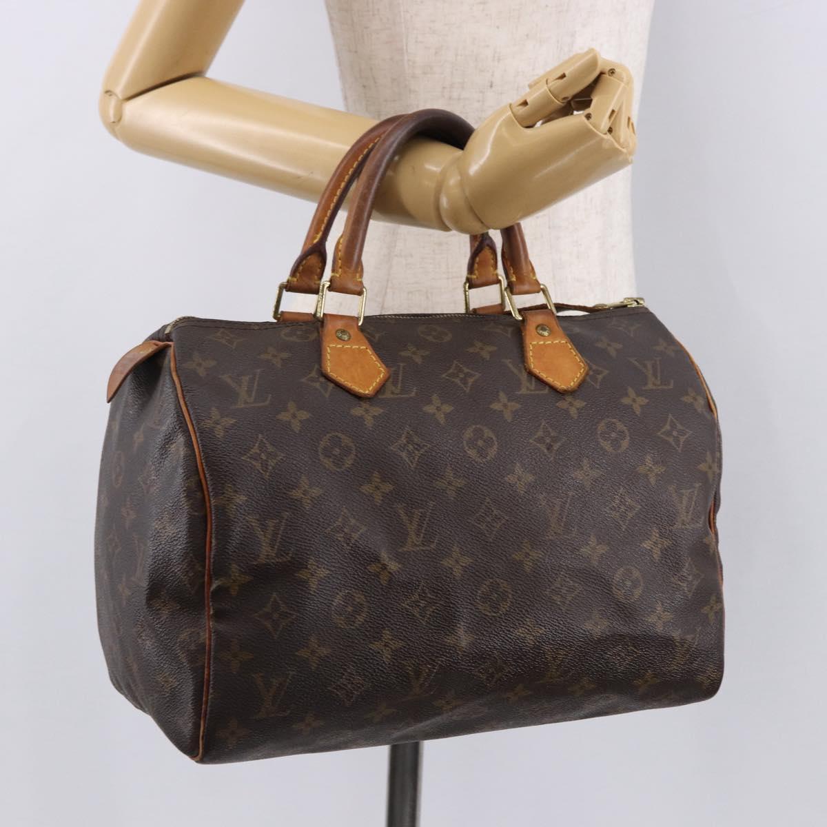 LOUIS VUITTON Monogram Speedy 30 Hand Bag M41526 LV Auth 190917