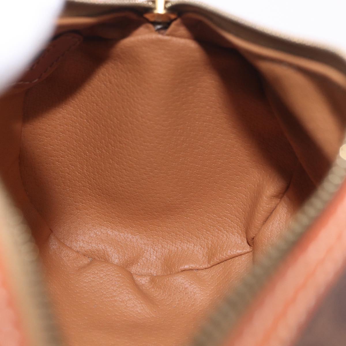 CELINE Macadam Canvas Hand Bag PVC Leather Brown Gold Auth 190930A