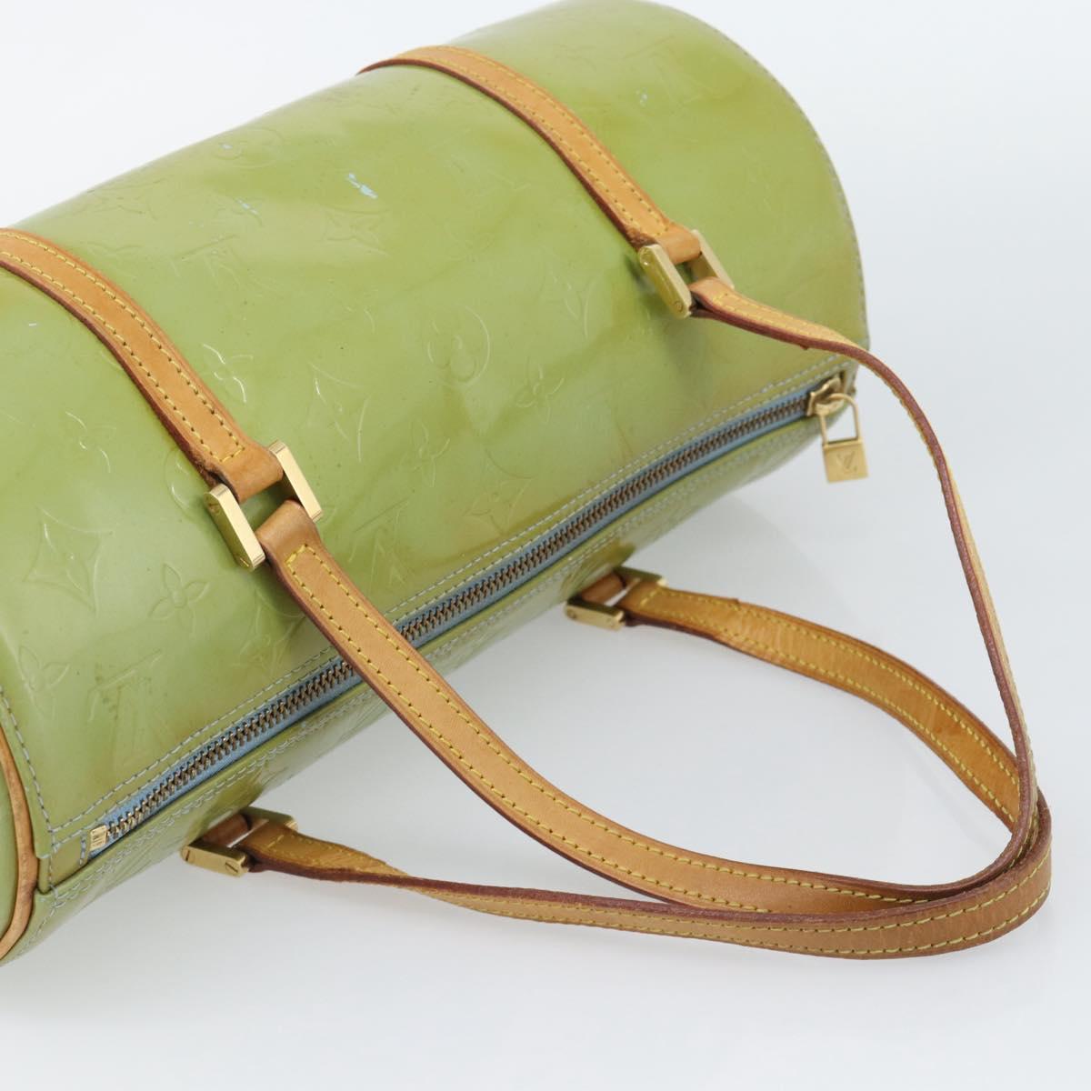 LOUIS VUITTON Monogram Vernis Bedford Hand Bag Baby Blue M91007 LV Auth 190931