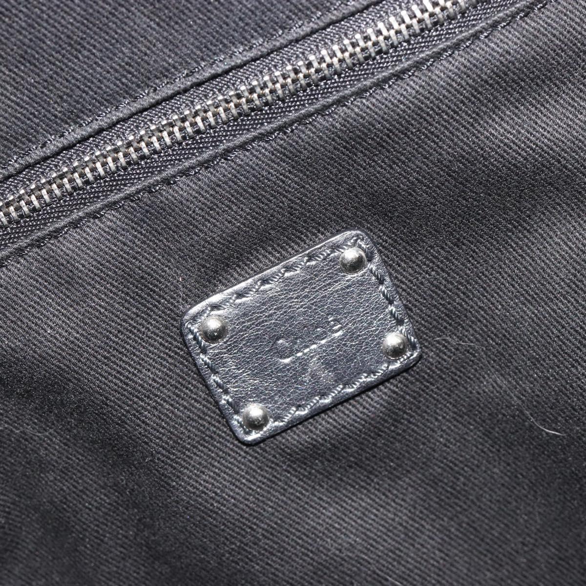 Chloe Mr Paddington Boston Bag Leather Silver Auth 190937A