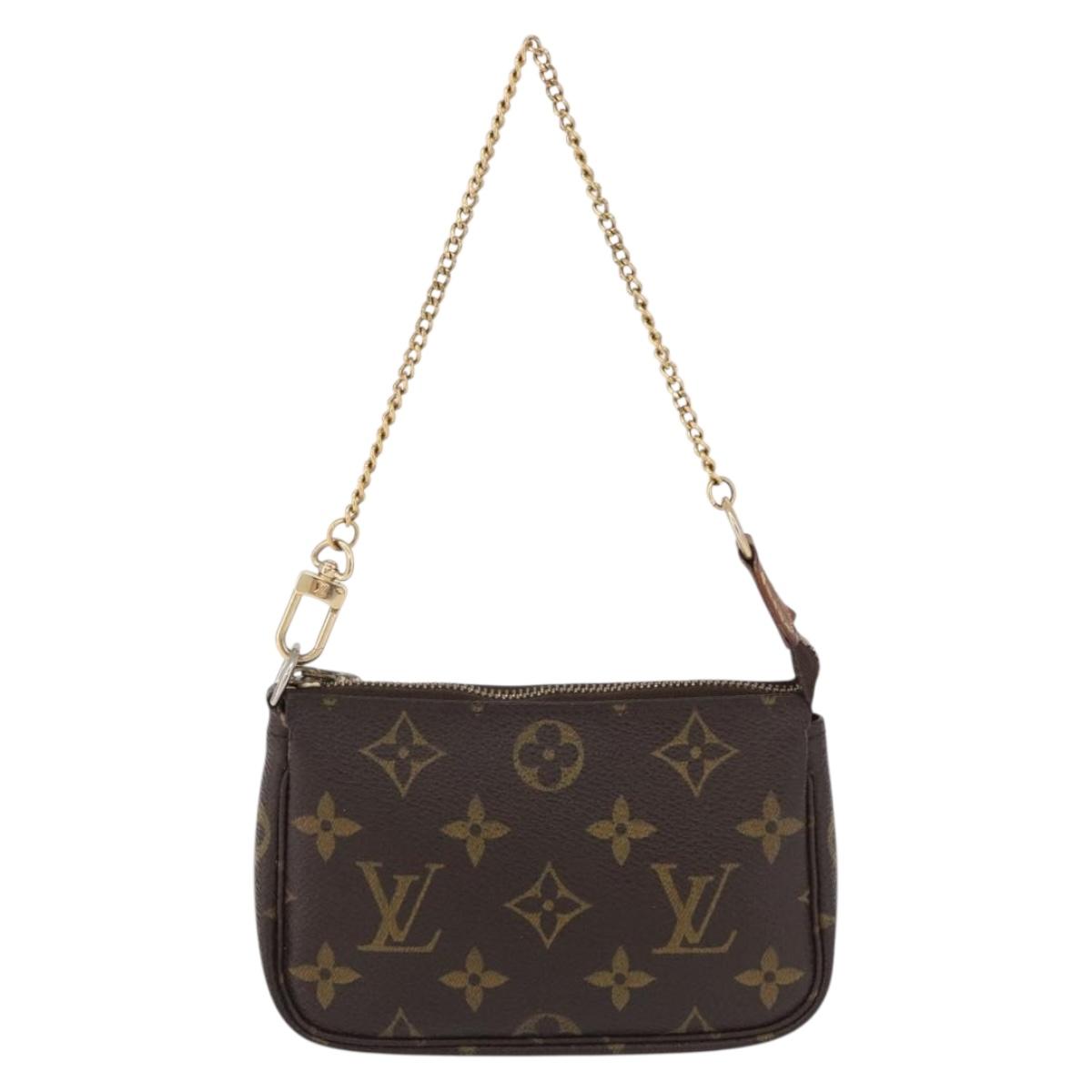 LOUIS VUITTON Monogram Mini Pochette Accessoires Pouch N41667 LV Auth 190940A