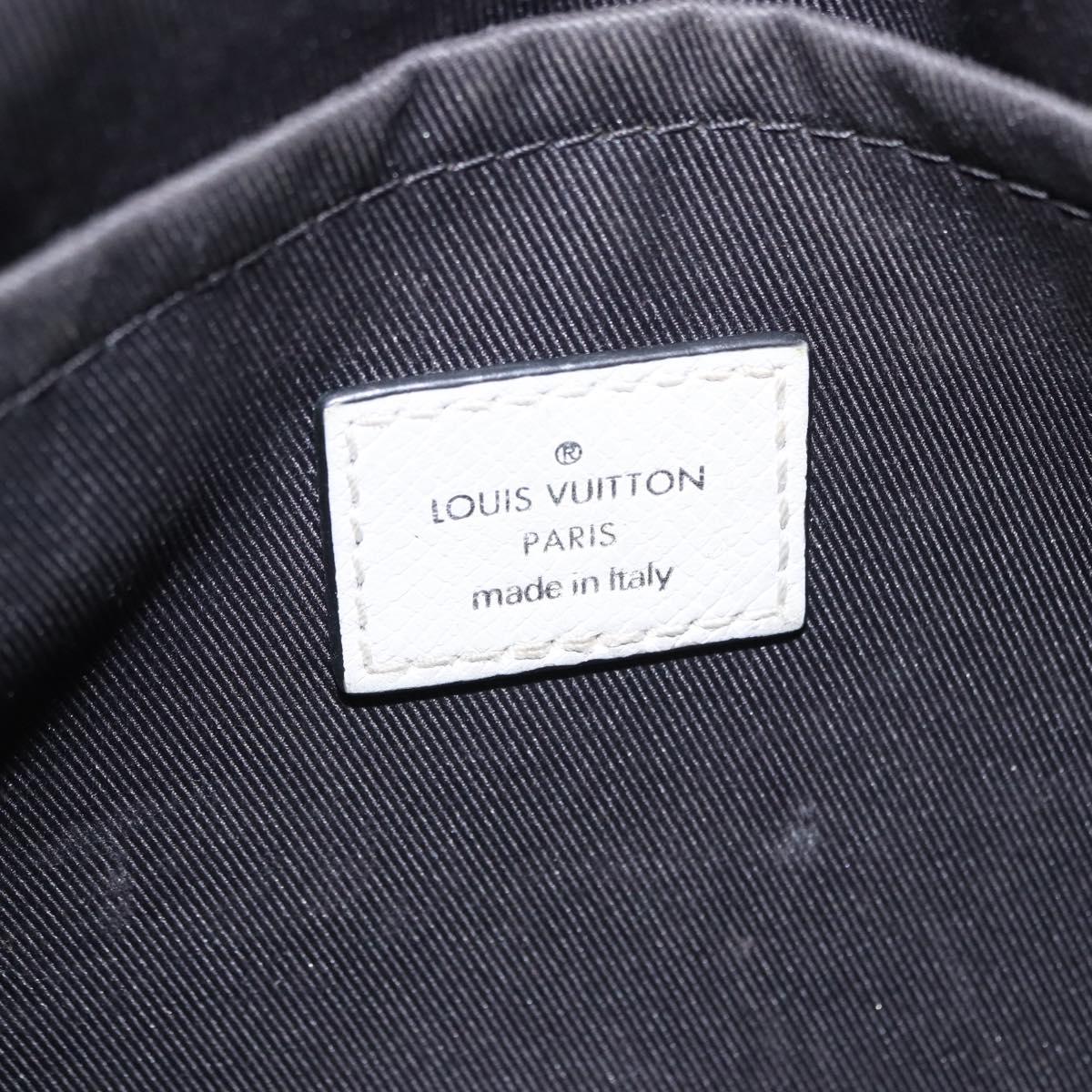 LOUIS VUITTON Tiger Lama Monogram Alpha Messenger Bag White M31069 Auth 190942