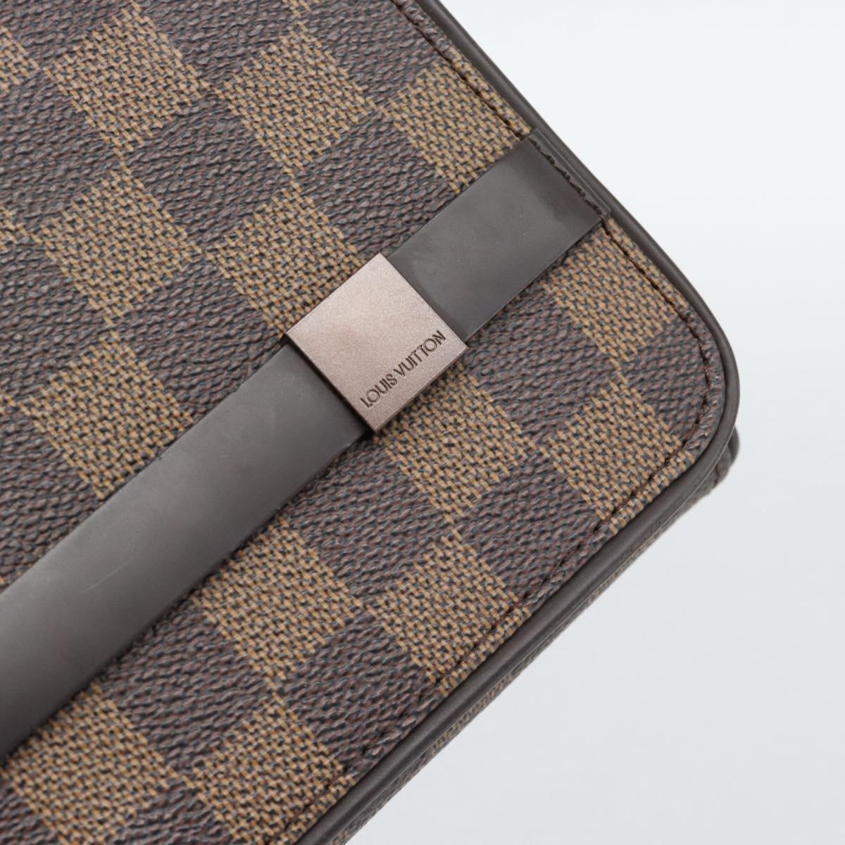 LOUIS VUITTON Damier Ebene Tribeca Ron Shoulder Bag N51160 LV Auth 190944