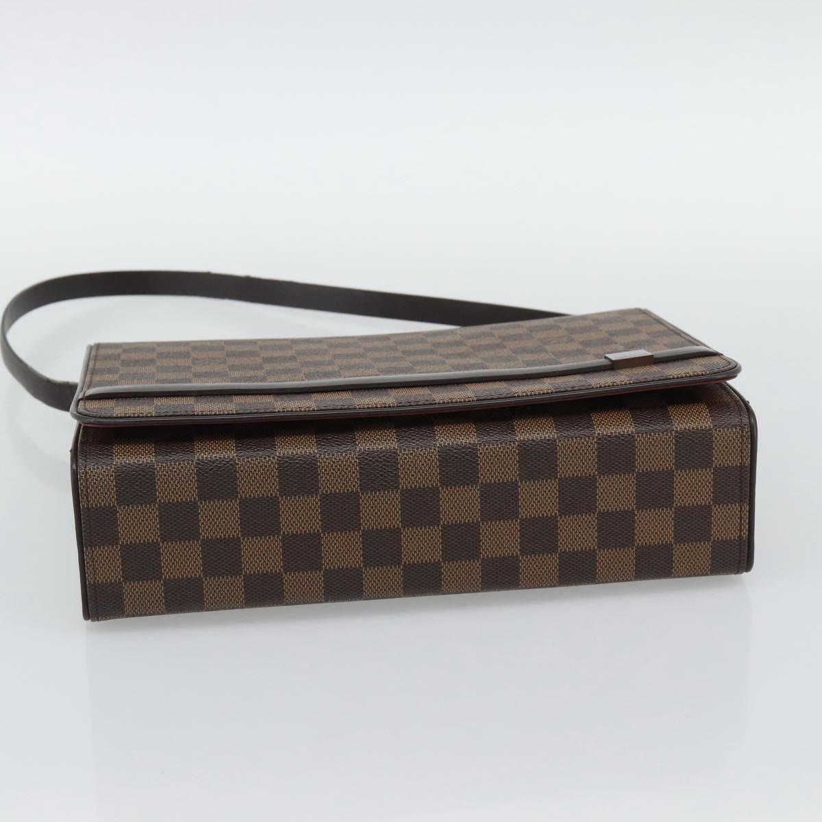 LOUIS VUITTON Damier Ebene Tribeca Ron Shoulder Bag N51160 LV Auth 190944