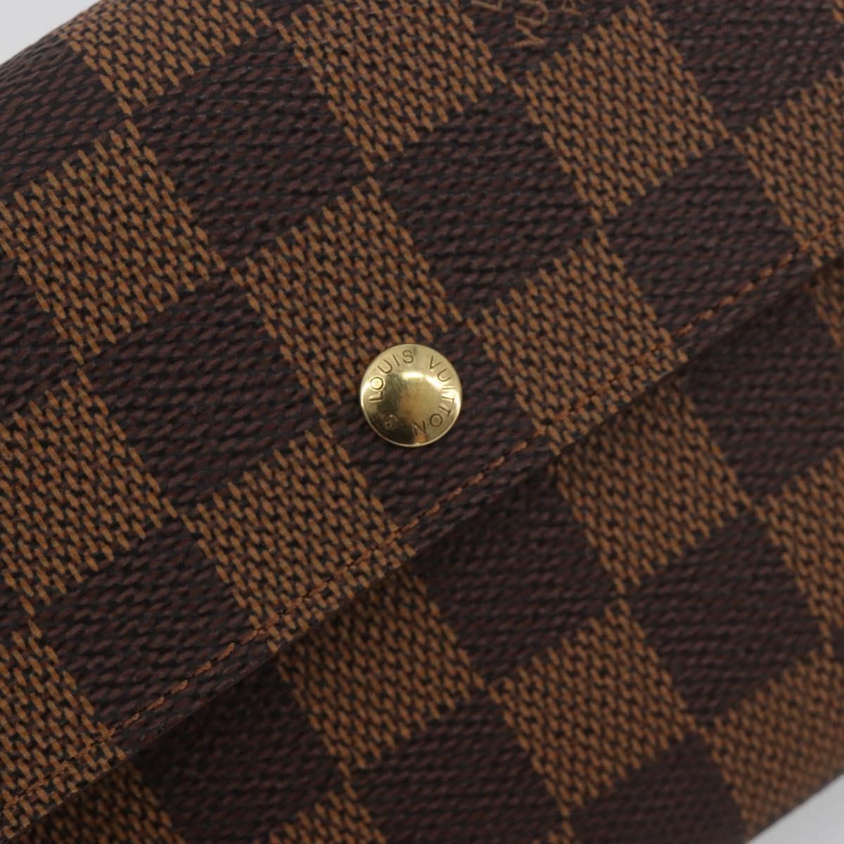 LOUIS VUITTON Damier Ebene Porte Tresor Etui Papie Wallet N61202 LV Auth 190945A