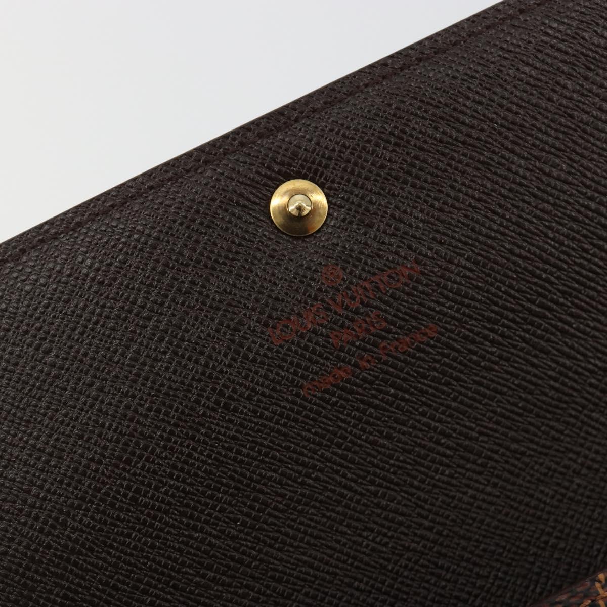 LOUIS VUITTON Damier Ebene Porte Tresor Etui Papie Wallet N61202 LV Auth 190945A