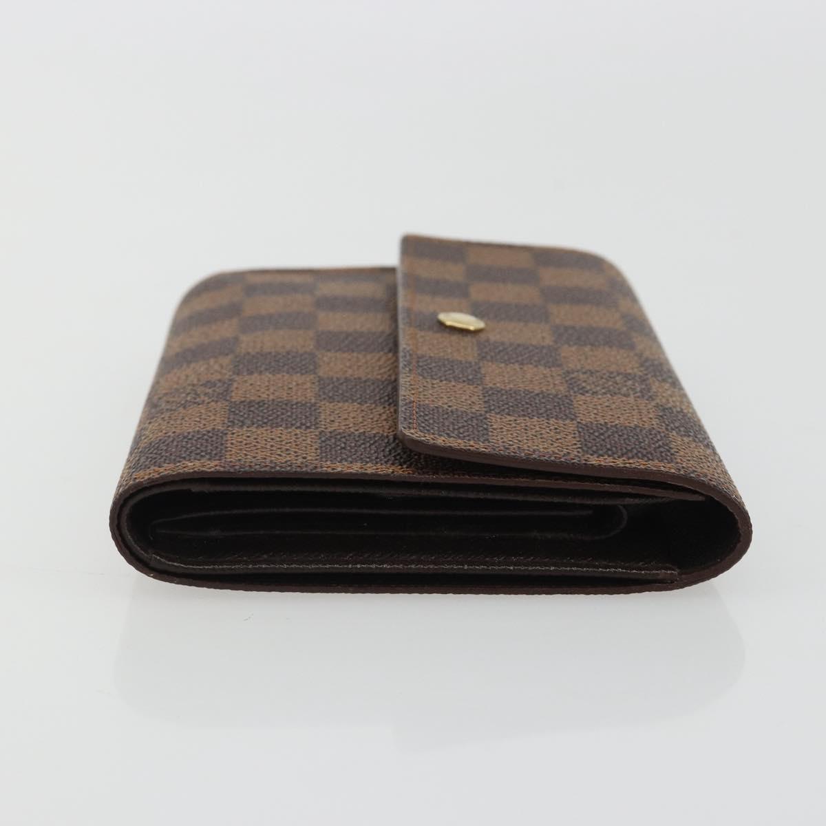 LOUIS VUITTON Damier Ebene Porte Tresor Etui Papie Wallet N61202 LV Auth 190945A