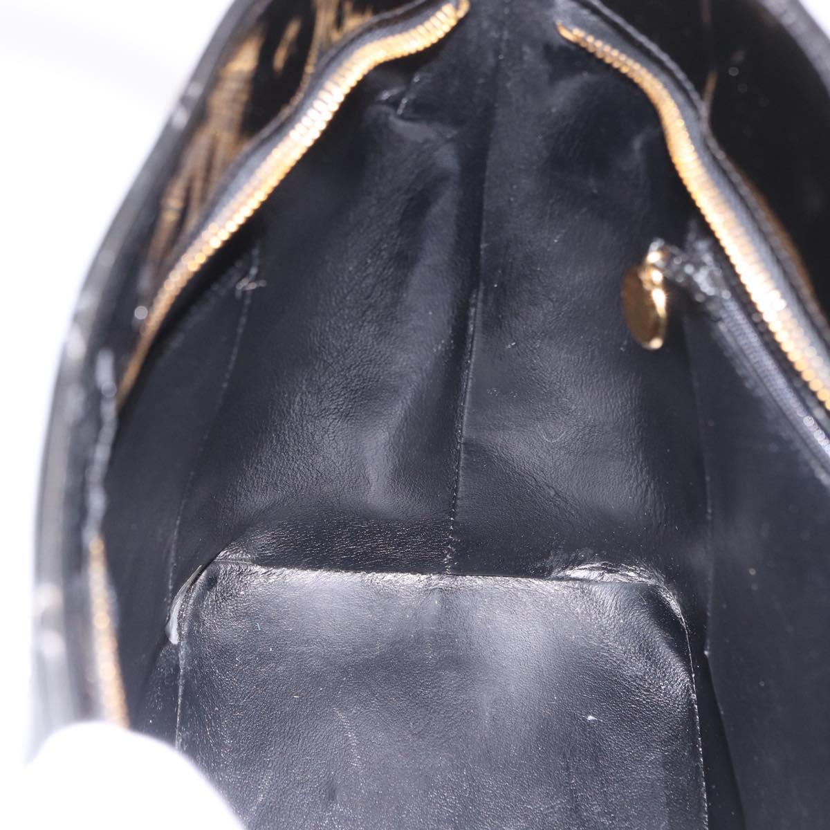 CHANEL Reissue Tote Bag Patent Black Gold CC Auth 190951