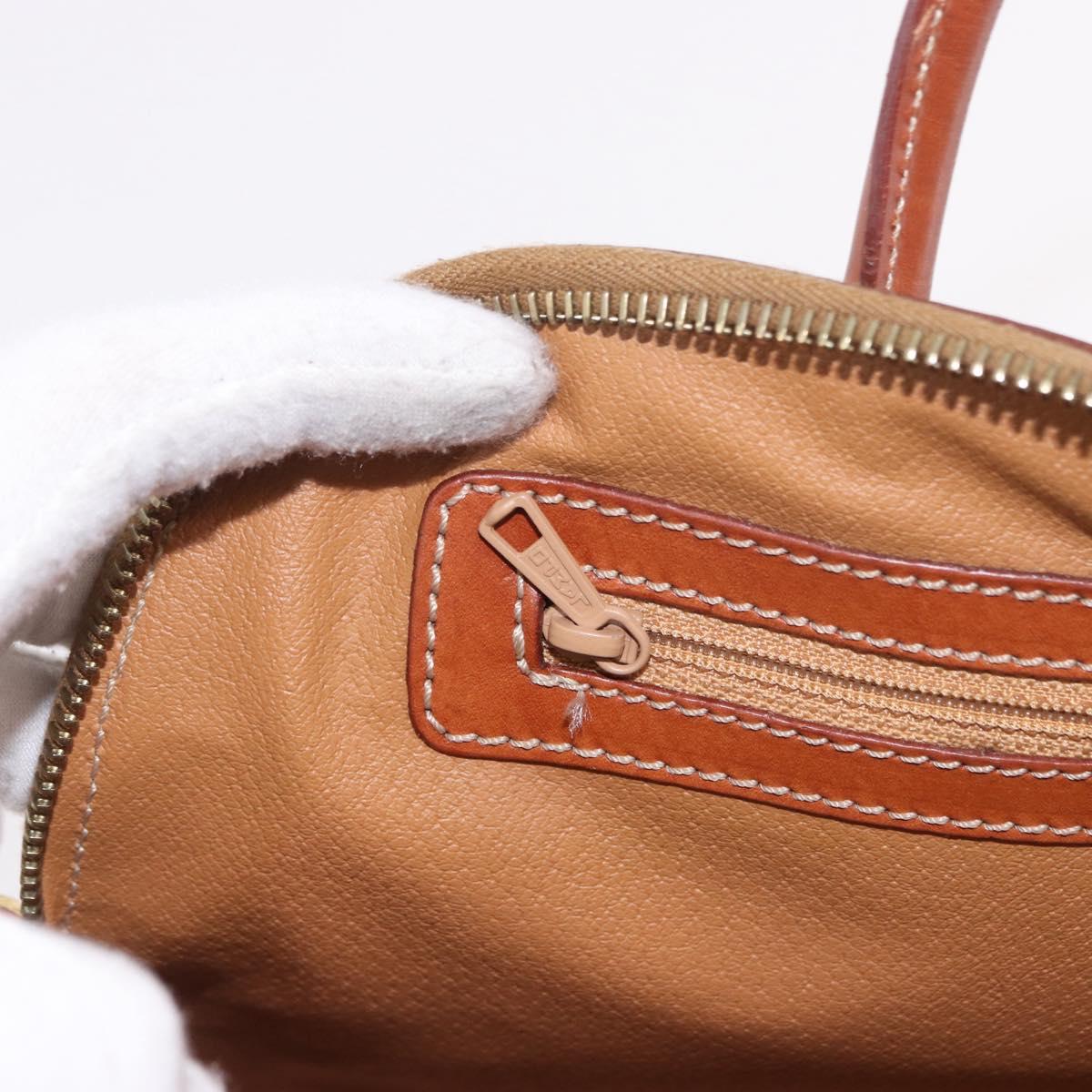 CELINE Macadam Hand Bag PVC Leather Brown Gold Auth 190952A