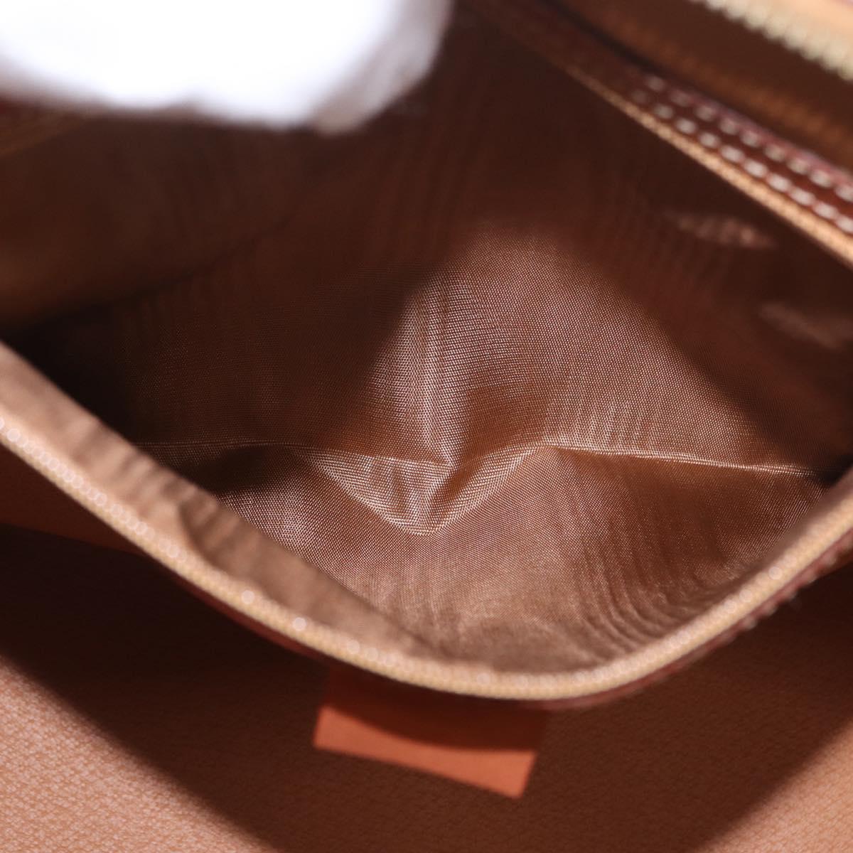CELINE Macadam Hand Bag PVC Leather Brown Gold Auth 190952A
