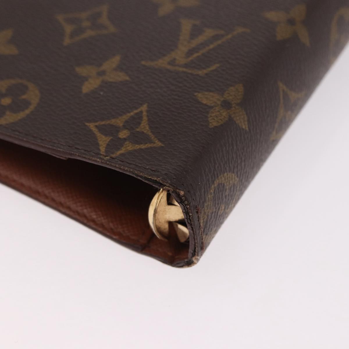 LOUIS VUITTON Monogram Agenda MM Day Planner Cover R20105 LV Auth 190953
